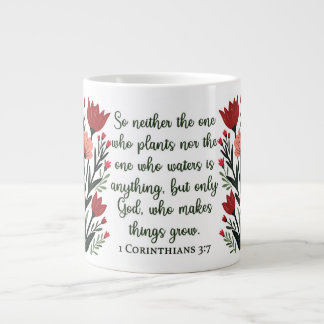 Christelijke bloemenmok grote koffiekop