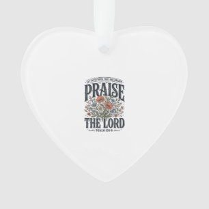 Christelijke bloemrijke lofprijzing de Heer Psalm Ornament