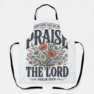 Christelijke bloemrijke lofprijzing de Heer Psalm Schort