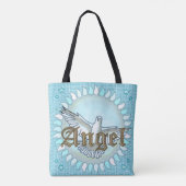 Christelijke Blue Angel Dove Tote Bag (Achterkant)