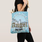 Christelijke Blue Angel Dove Tote Bag (Dichtbij)