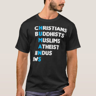 Christelijke boeddhistische moslim hindoejood Huma T-shirt