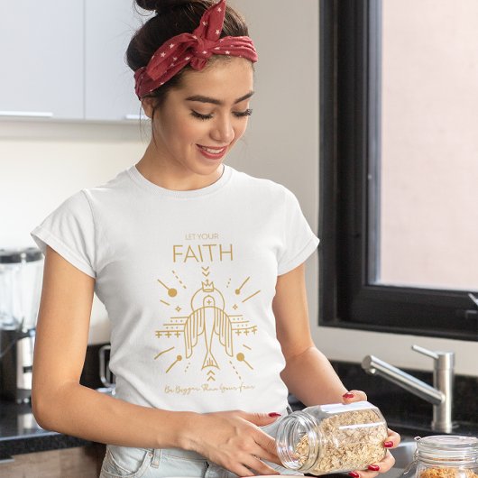 Christelijke Boho Faith Bigger dan je angst Modern T-shirt