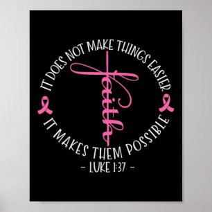 Christelijke borstkankerwaarschuwing Faith Luke 13 Poster