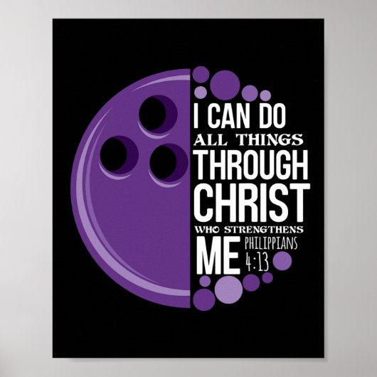 Christelijke Bowling Funny Personalized Team Gift Poster (Voorkant)
