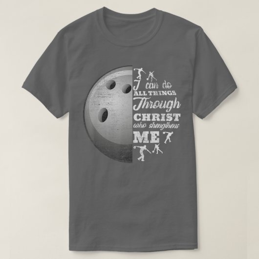 Christelijke Bowling Funny Personalized Team Gift  T-shirt (Design voorkant)