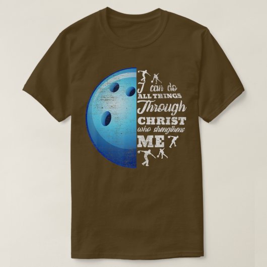 Christelijke Bowling Funny Personalized Team Gift  T-shirt (Design voorkant)