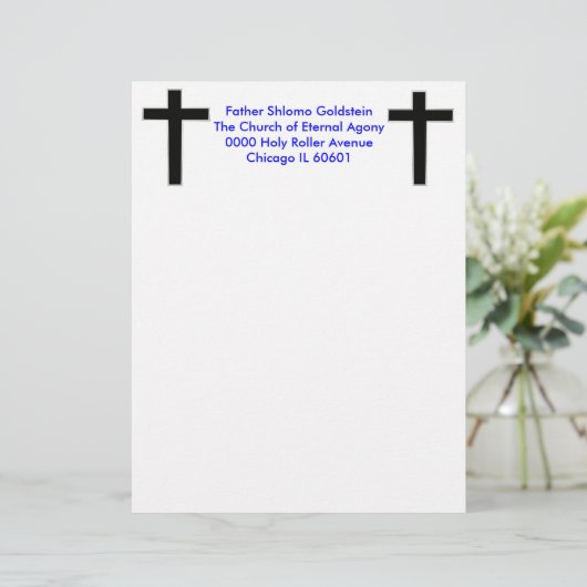 Christelijke briefhoofd (Staand voorkant)