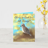 Christelijke briefkaart (treurduif) (Gele Bloem)