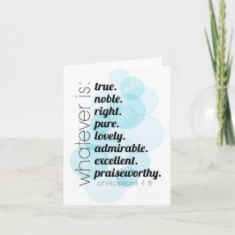 Christelijke briefpapier Filippenzen 4:8 wat dan o Kaart
