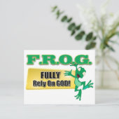 Christelijke BROG ACRONYM VOLLEDIG OP GOD Briefkaart (Staand voorkant)