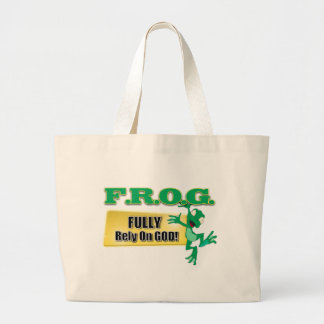 CHRISTELIJKE BROG ACRONYM VOLLEDIG OP GOD GROTE TOTE BAG