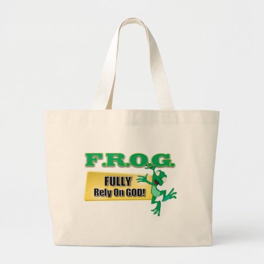 CHRISTELIJKE BROG ACRONYM VOLLEDIG OP GOD GROTE TOTE BAG (Voorkant)