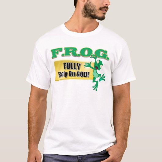 CHRISTELIJKE BROG ACRONYM VOLLEDIG OP GOD T-SHIRT (Voorkant)