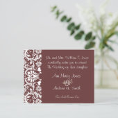 Christelijke bruiloft Alle aangepaste kleuren Uitnodiging Briefkaart (Staand voorkant)