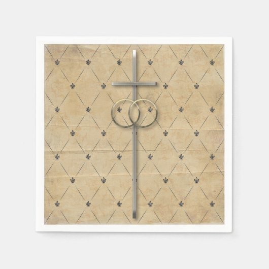 Christelijke bruiloft en Rings Napkins Servet (Voorkant)