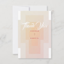 Christelijke bruiloft Hartelijk dank Bedankkaart