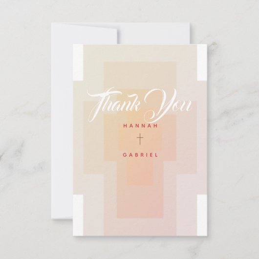 Christelijke bruiloft Hartelijk dank Bedankkaart (Voorkant)