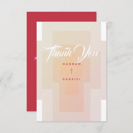Christelijke bruiloft Hartelijk dank Bedankkaart (Voorkant / Achterkant)
