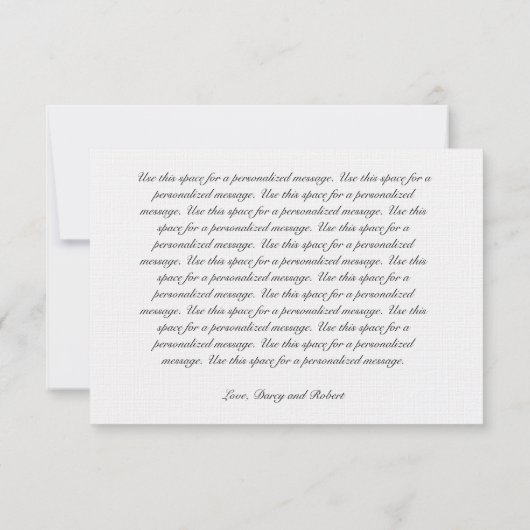 Christelijke bruiloft Hartelijk dank RSVP Kaartje (Achterkant)