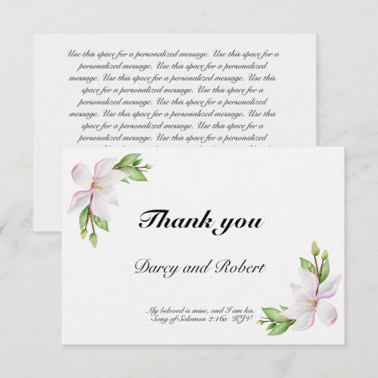 Christelijke bruiloft Hartelijk dank RSVP Kaartje (Voorkant / Achterkant)