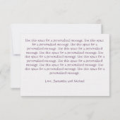 Christelijke bruiloft Hartelijk dank - Zong van So RSVP Kaartje (Achterkant)