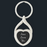 Christelijke bruiloft Jesus Loves You Sleutelhange Sleutelhanger<br><div class="desc">Christelijke bruiloft Jesus Loves You Sleutelhanger Geef een huwelijkscadeau om hen aan de dag te herinneren.</div>