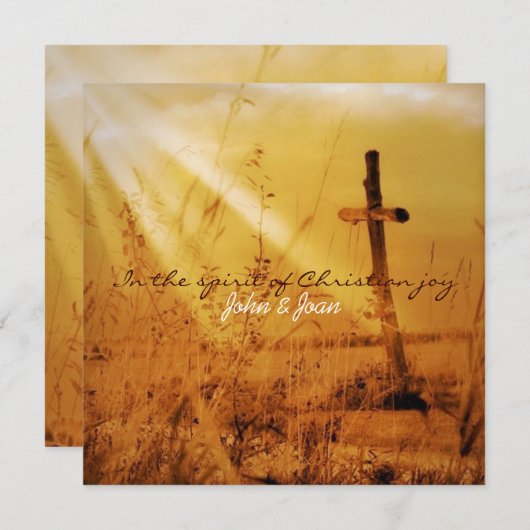 Christelijke bruiloft kaart (Voorkant / Achterkant)