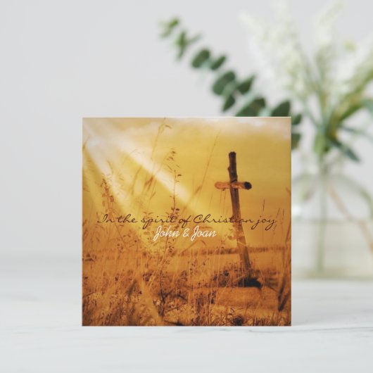 Christelijke  bruiloft kaart (Staand voorkant)