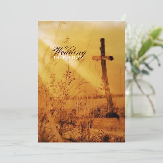 Christelijke  bruiloft kaart (Staand voorkant)