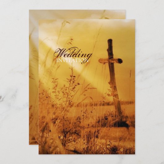 Christelijke  bruiloft kaart (Voorkant / Achterkant)