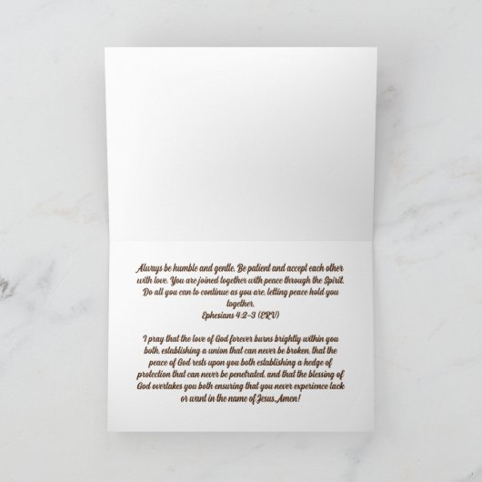 Christelijke bruiloft Kaart (Binnen)