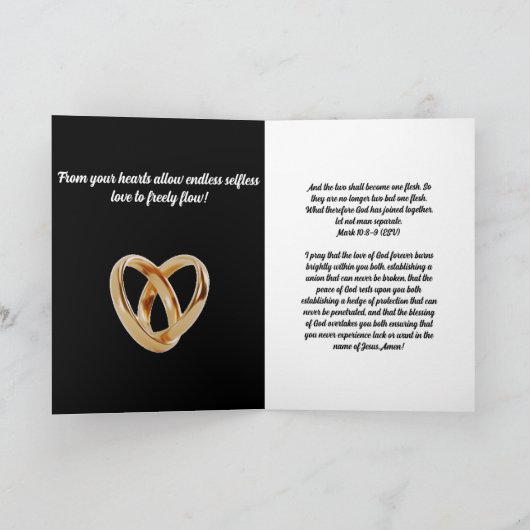 Christelijke bruiloft Kaart (Binnen)