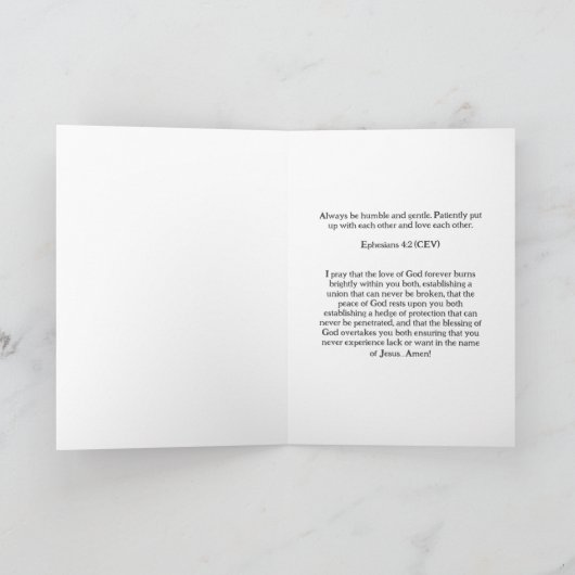 Christelijke bruiloft Kaart (Binnen)