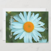 Christelijke bruiloft met echte witte maisbloem kaart (Achterkant)