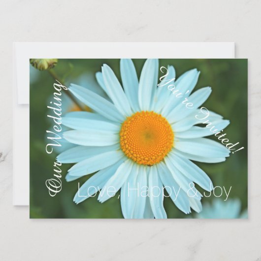 Christelijke bruiloft met echte witte maisbloem kaart (Achterkant)