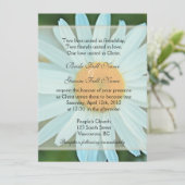 Christelijke bruiloft met echte witte maisbloem kaart (Staand voorkant)