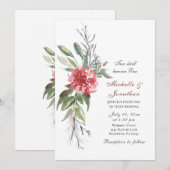 Christelijke bruiloft met licht roze lauw kaart (Voorkant / Achterkant)