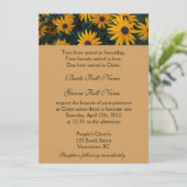 Christelijke bruiloft met lichtgele maisachtige bl kaart (Staand voorkant)