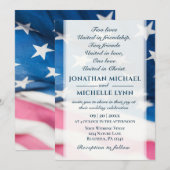 Christelijke bruiloft met patriottische Amerikaans Kaart (Voorkant / Achterkant)