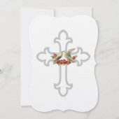 Christelijke bruiloft met rode rozen kaart (Achterkant)