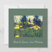 Christelijke bruiloft met wild dandelion bloemen kaart (Achterkant)