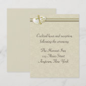 Christelijke bruiloft-ontvangstkaart kaart (Voorkant / Achterkant)