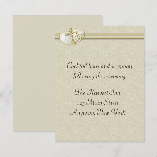 Christelijke bruiloft-ontvangstkaart kaart (Voorkant / Achterkant)