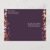 Christelijke bruiloft Paarse Terracotta Bloemen Aankondigingskaart (Achterkant)