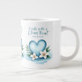 Christelijke bruiloft Psalm 51 Waterverf Hart Mok (Rechts)