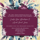 Christelijke bruiloft Uitnodiging Diep Plum