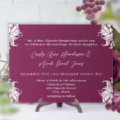 Christelijke bruiloft Uitnodiging Diep Plum