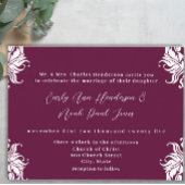 Christelijke bruiloft Uitnodiging Diep Plum