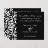 Christelijke bruiloft uitnodiging Elegant Zwart &  (Voorkant / Achterkant)